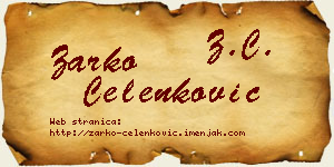 Žarko Čelenković vizit kartica